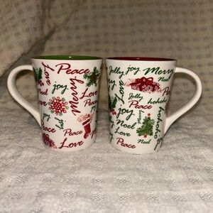 Set of 2 Starbucks holiday 2007 mugs